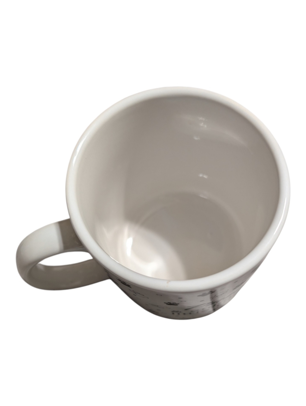 Paws & Enjoy the Little Things White Paw Print Mug - Picture 3 of 3